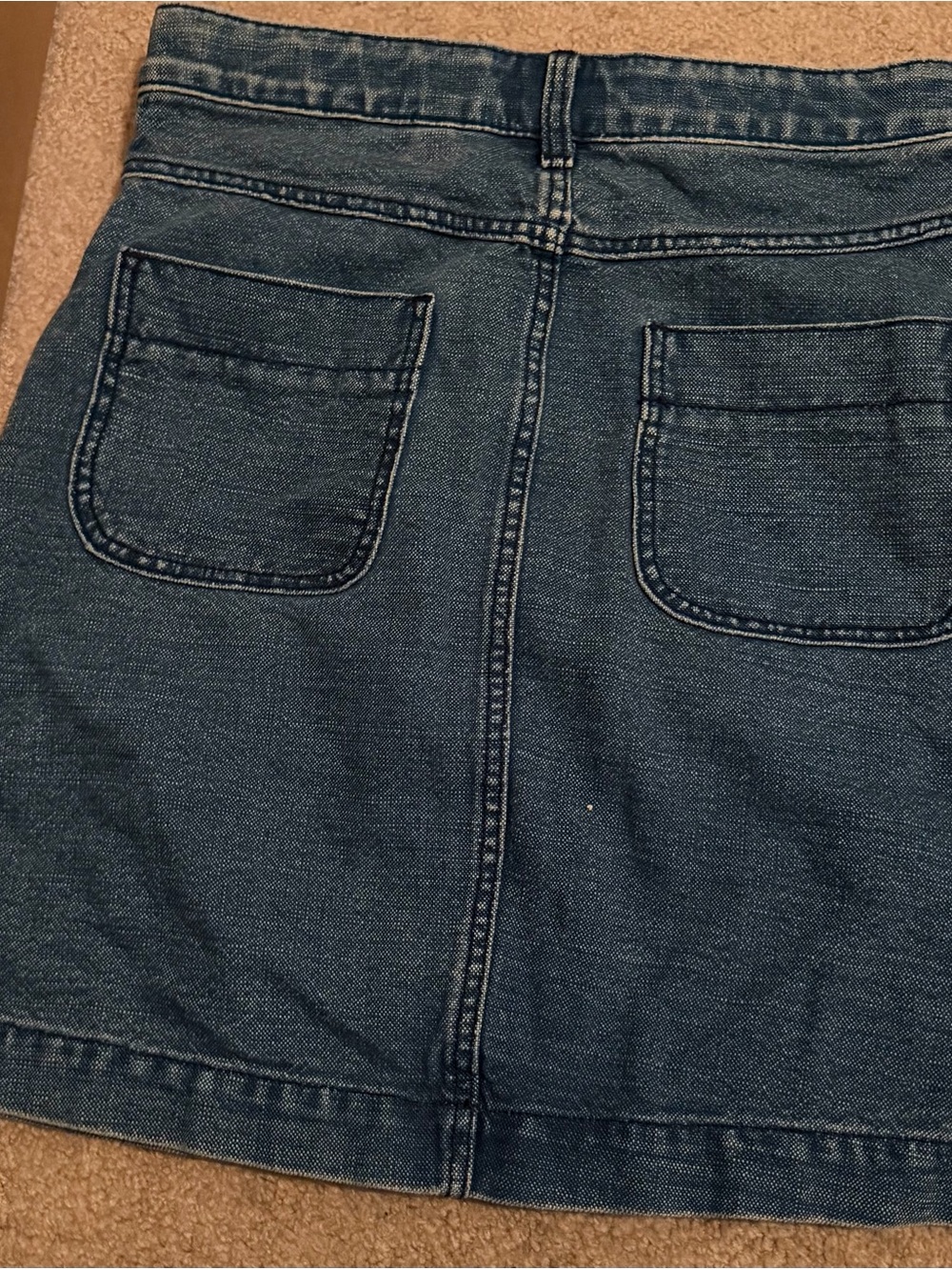 Burberry Denim Skirt with Logo Trim - 14 - Picture 2 of 3